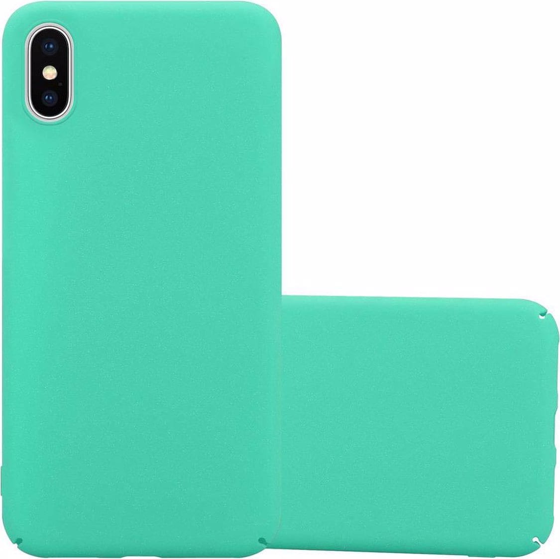 Cadorabo Hard Cover Frosty Cover (XS, iPhone X), Smartphone Hülle, Grün