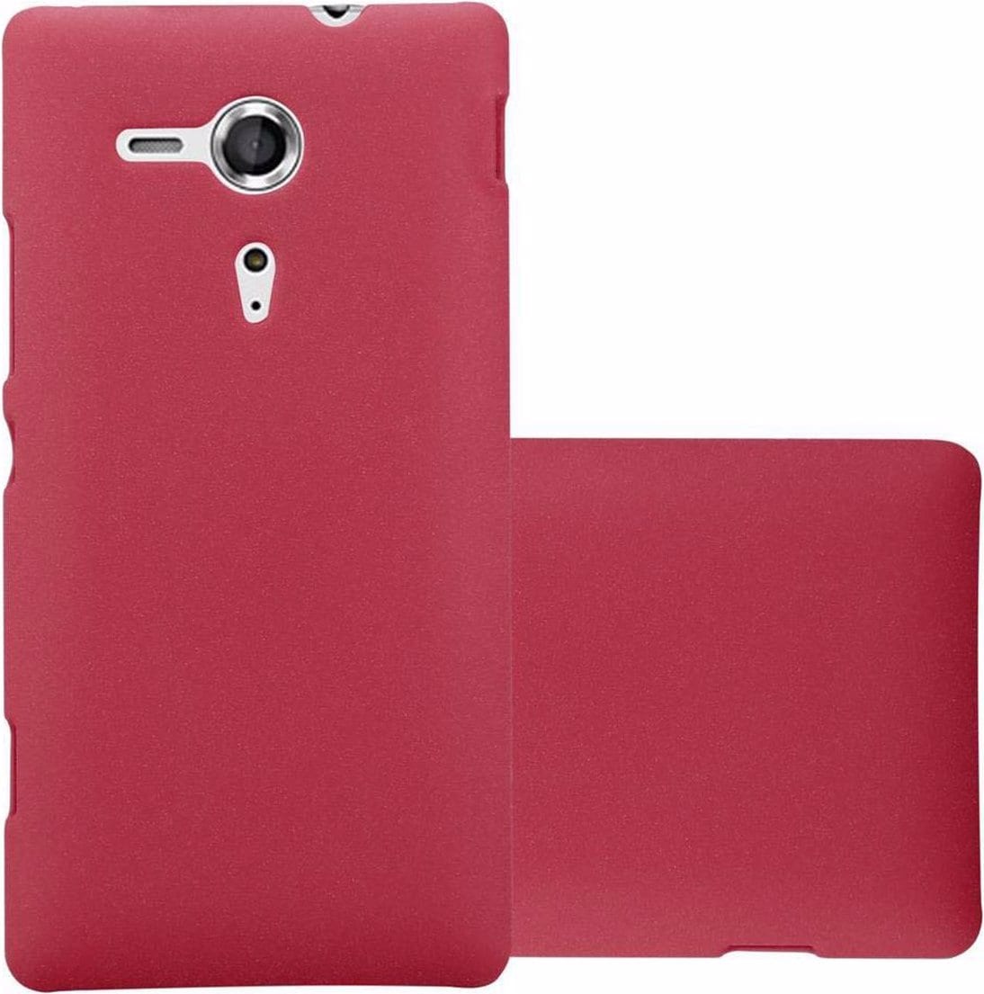 Cadorabo Hard Cover Frosty Cover (Sony Xperia SP), Smartphone Hülle, Rot