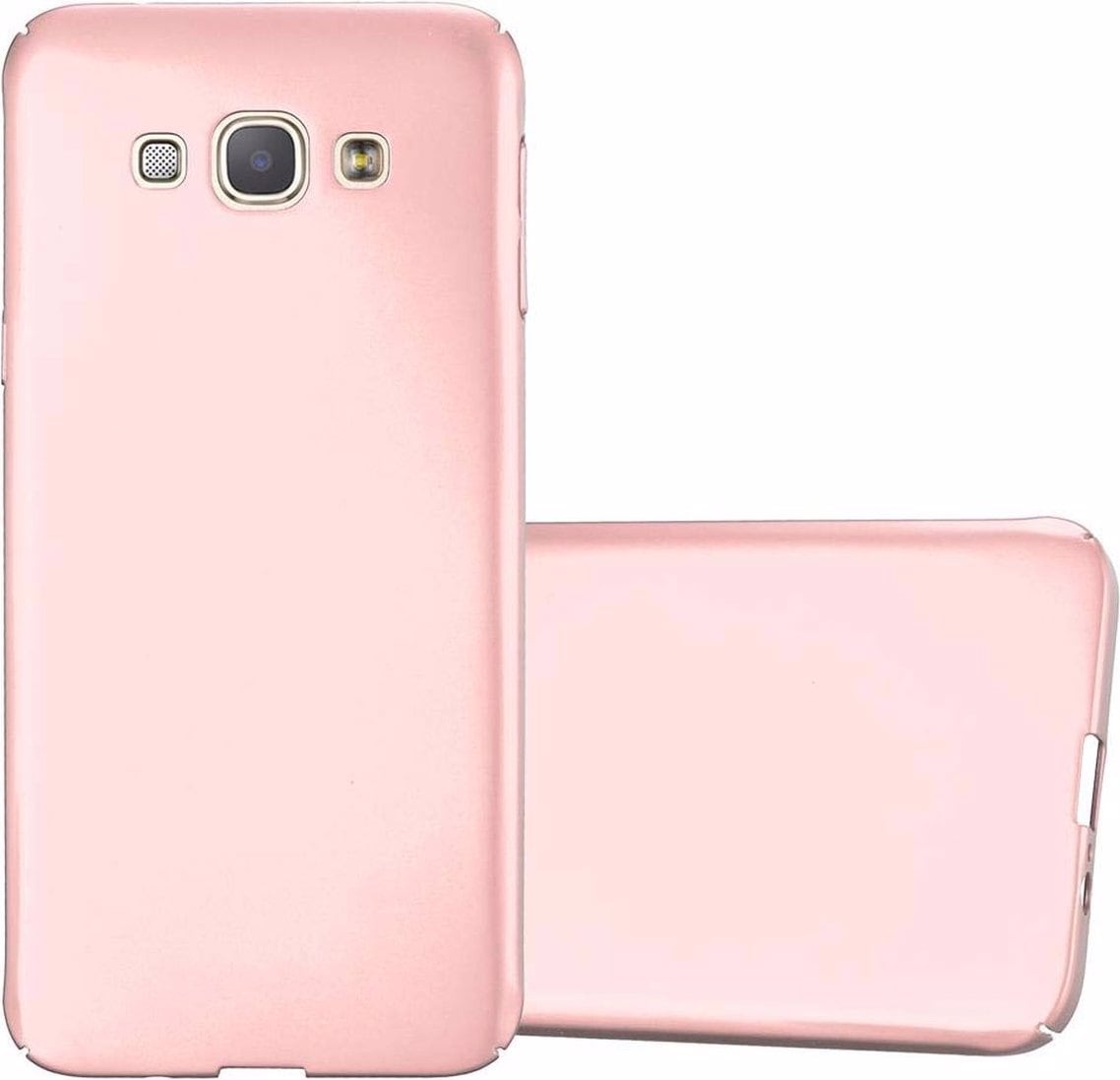 Cadorabo Hard Cover Matt Metall Cover (Galaxy A8 (2018)), Smartphone Hülle, Rosa