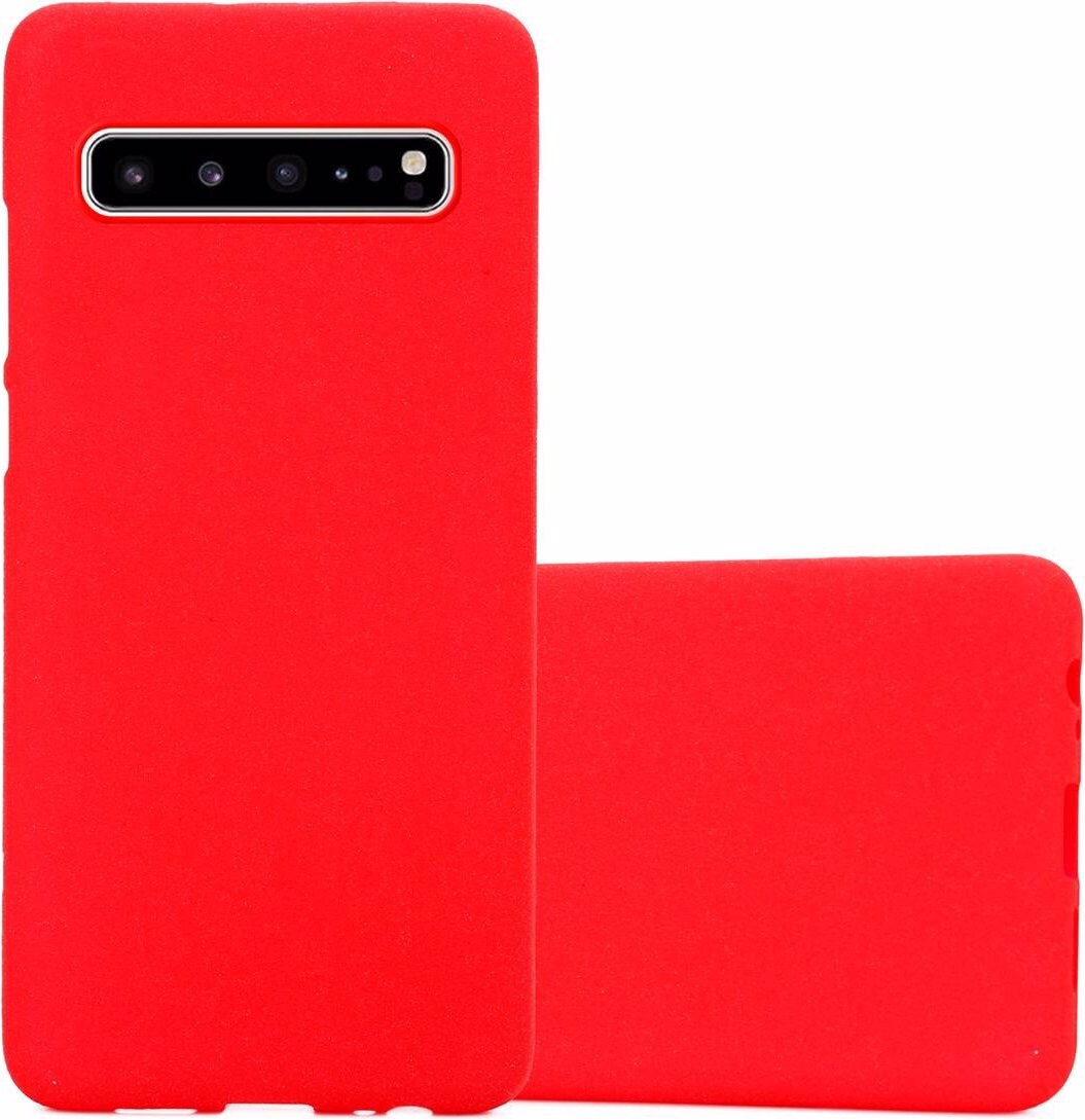 Cadorabo TPU Frosted Cover (Galaxy S10 5G), Smartphone Hülle, Rot