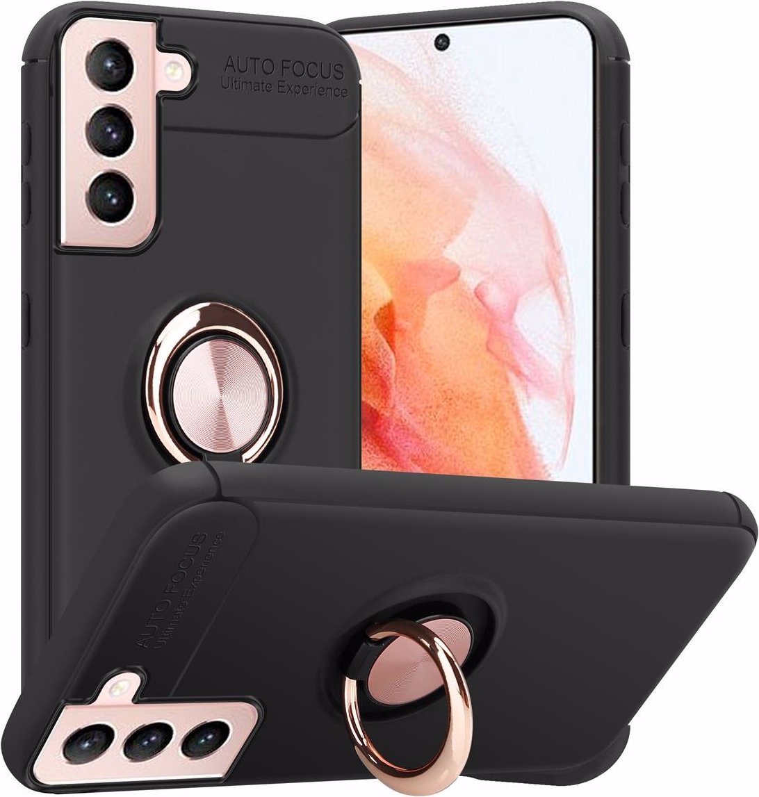 Cadorabo TPU Auto Fokus Cover (Galaxy S21 5G), Smartphone Hülle, Schwarz