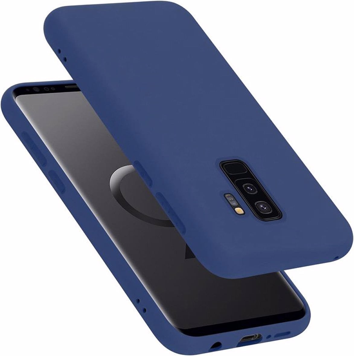 Cadorabo TPU Liquid Silicone Case Cover (Galaxy S9+), Smartphone Hülle, Blau