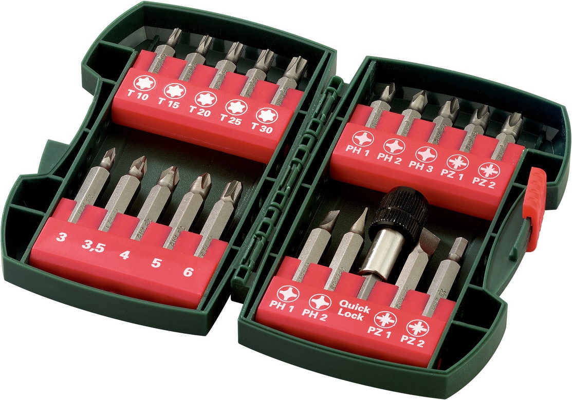 Metabo, Bits, Bit-Set 20teilig 630454000 Sch (Kreuz Phillips PH M1, Kreuz Phillips PH M2, Kreuz Phillips PH M0, Kreuz Po...