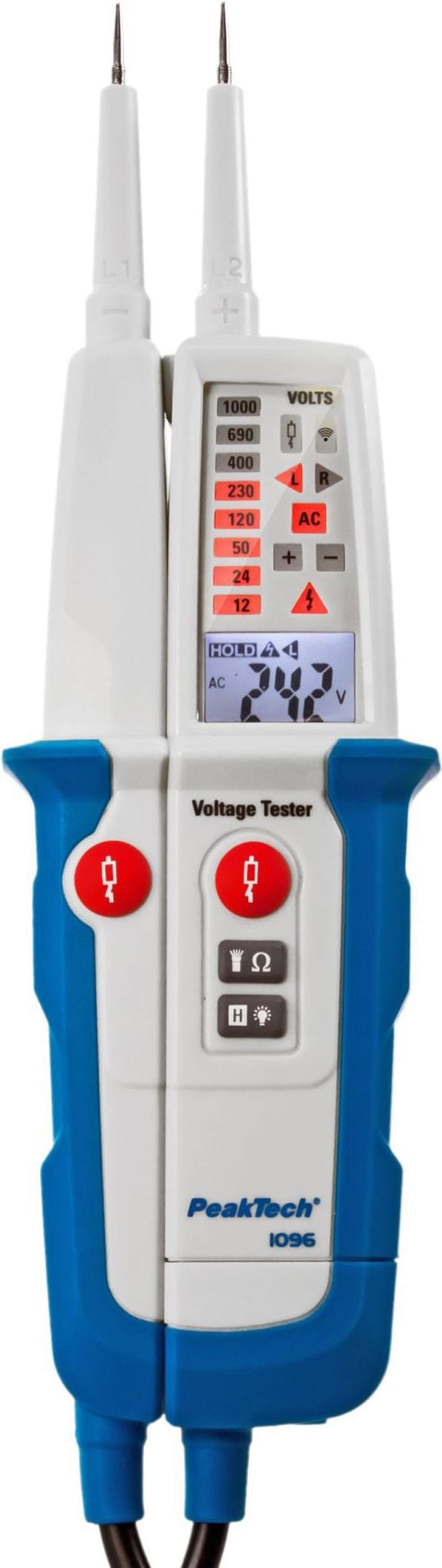 Peaktech, Multimeter, P 1096 Zweipoliger AC/DC-Spannungsprüfer (CAT IV 600V, CAT III 1000V)