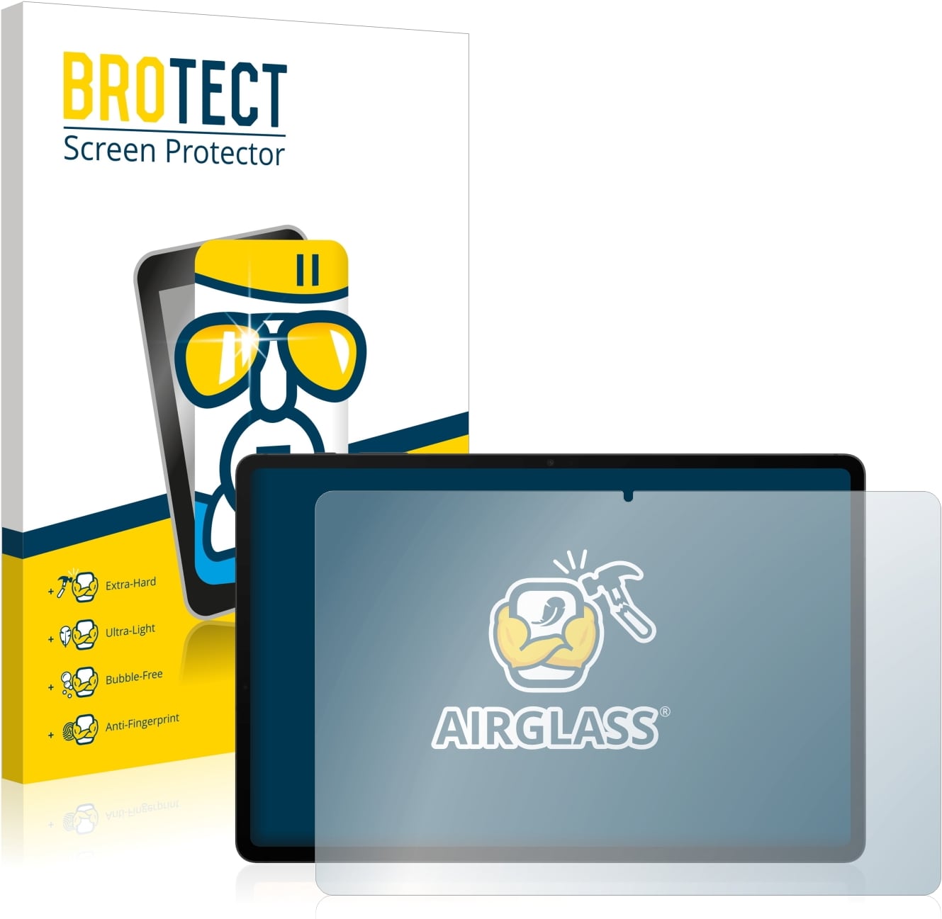 BROTECT AirGlass Panzerglasfolie (1 Stück, Galaxy Tab S8+ 5G), Tablet Schutzfolie