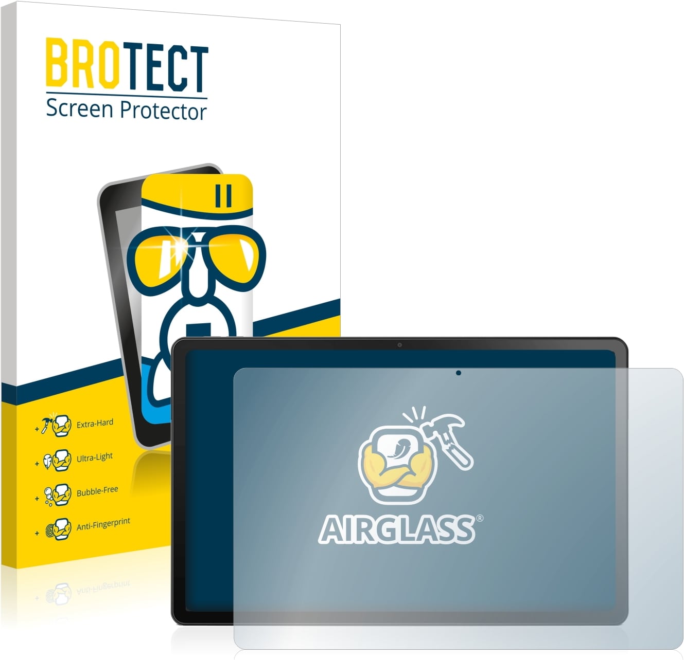 BROTECT AirGlass Panzerglasfolie (1 Stück, Tab M10 Plus), Tablet Schutzfolie