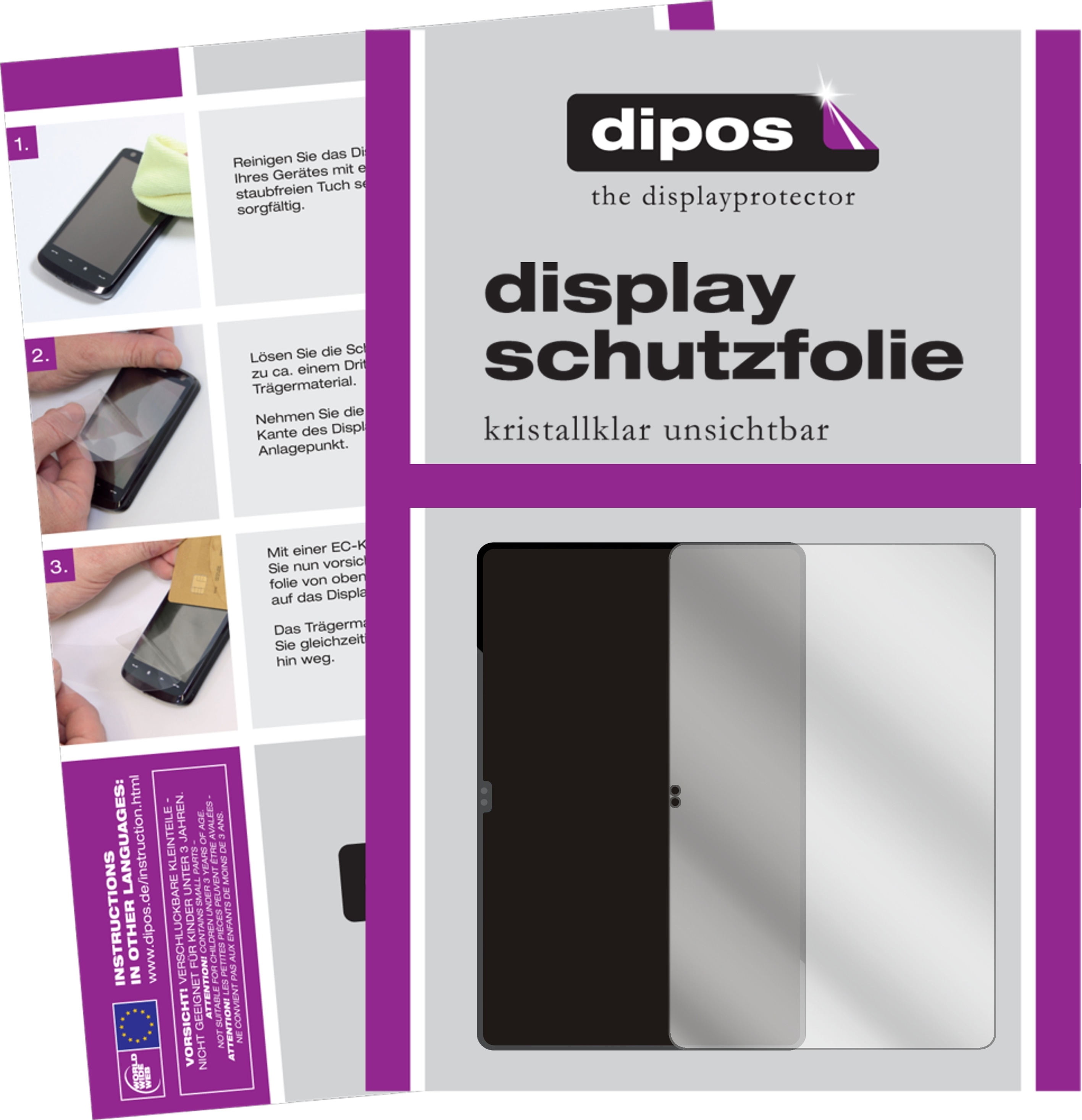 Dipos Displayschutzfolie Crystalclear (2 Stück, Galaxy Tab S8 Ultra), Tablet Schutzfolie