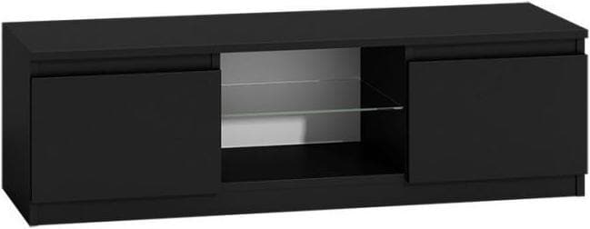 Topeshop RTV140 CZAR P SZ TV-Ständer & Entertainment-Center 2 Regale, TV Ständer, Schwarz