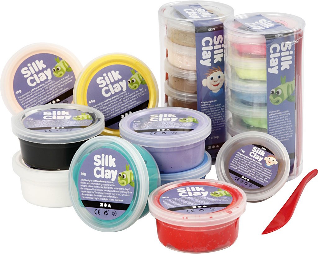 Creativ Company Silk Clay - Sortierte Farben - 22 Dosen