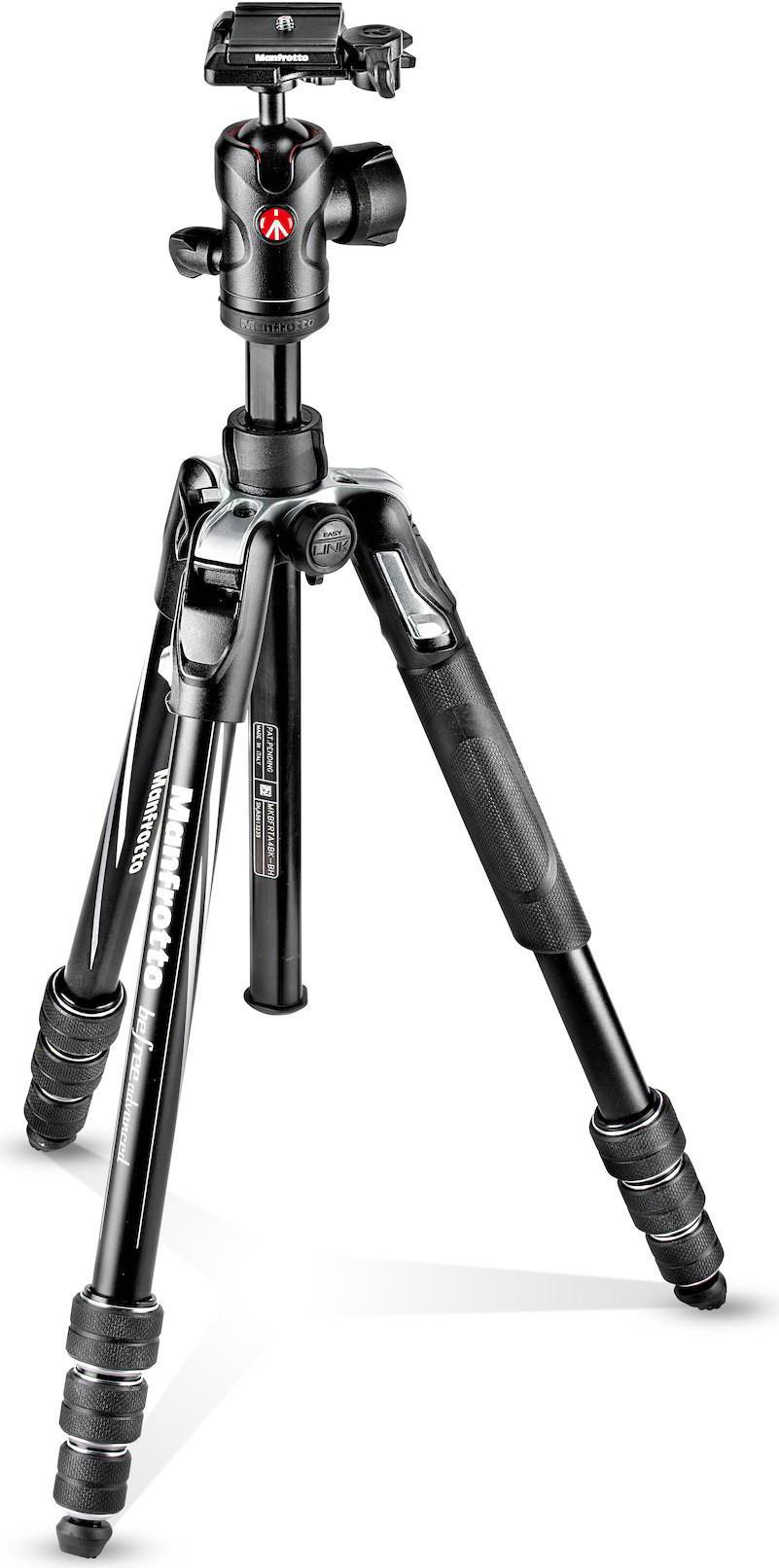 Manfrotto tripod set Befree Advanced MKBFRTA4BK-BH, black (Metall), Stativ, Schwarz, Silber