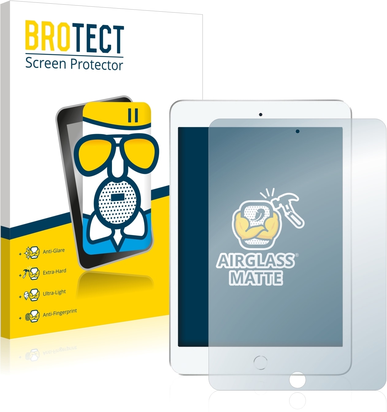 BROTECT AirGlass Panzerglasfolie Matt (1 Stück, iPad mini 2019 (5. Gen)), Tablet Schutzfolie