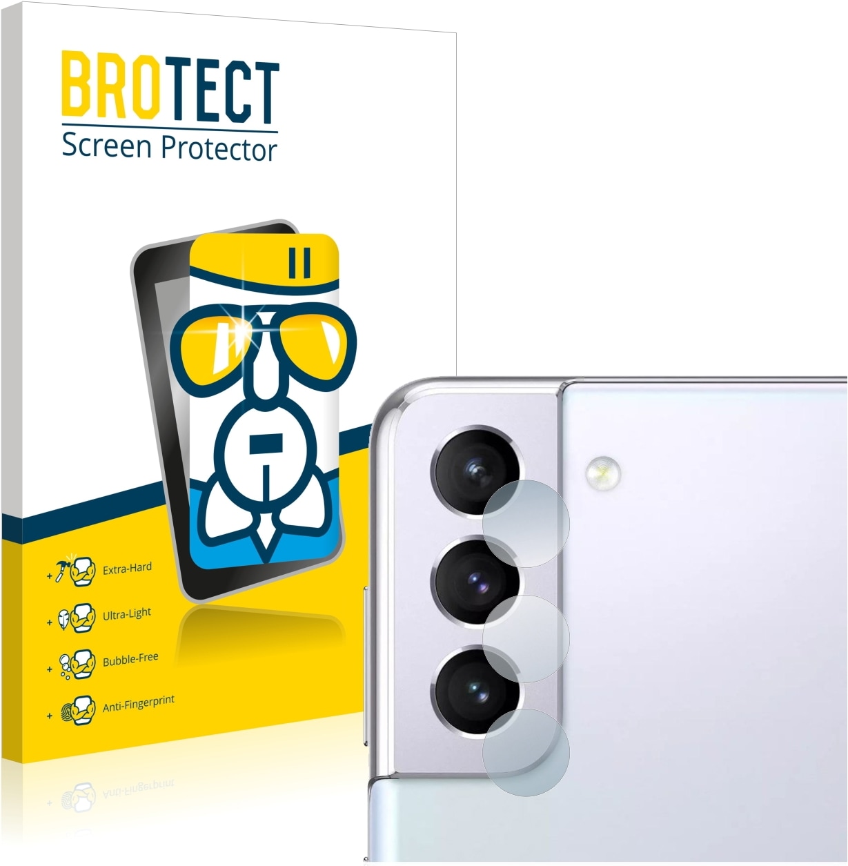 BROTECT AirGlass Panzerglasfolie (1 Stück, Galaxy S21+ 5G), Smartphone Schutzfolie, Transparent