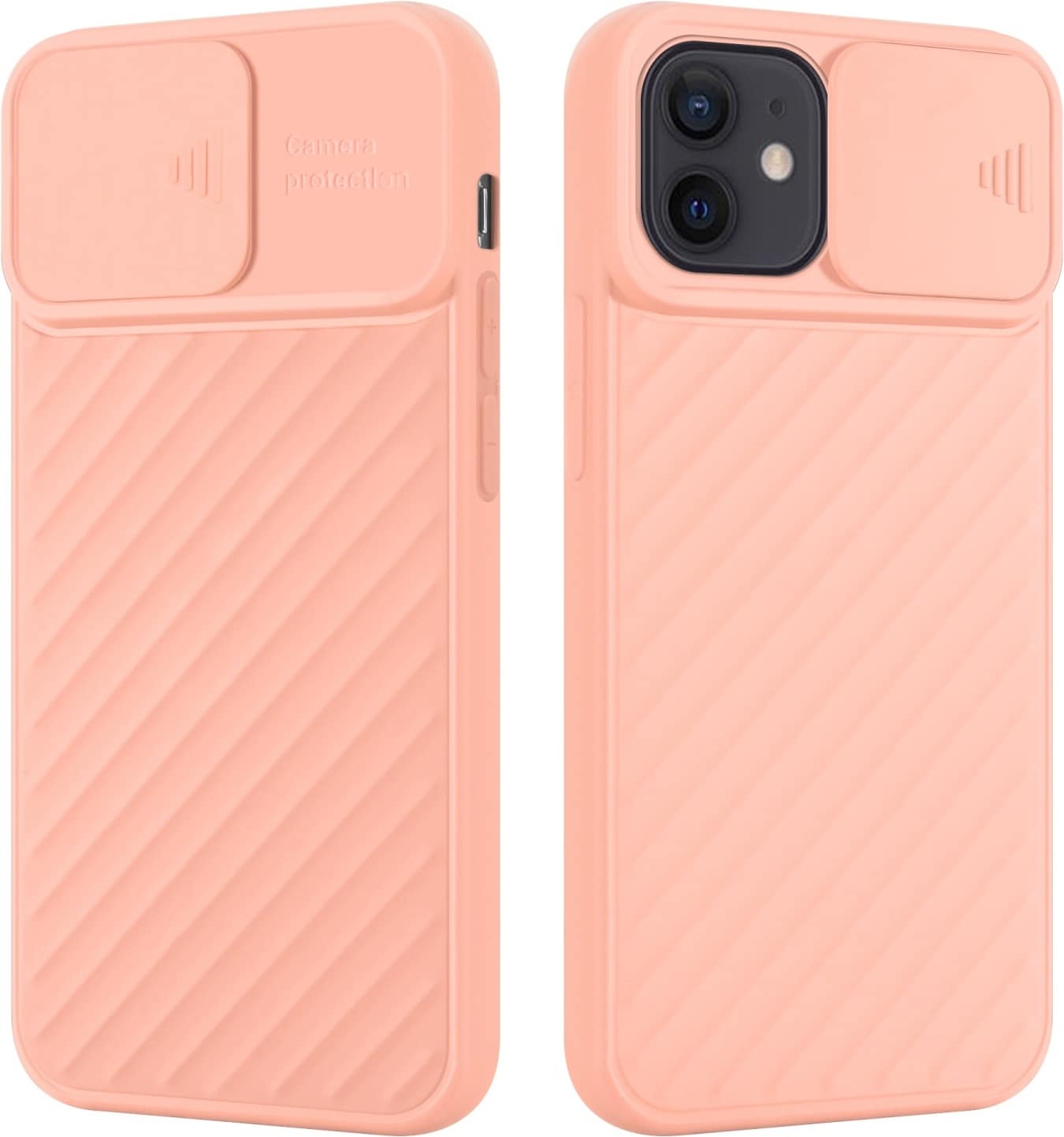 Cadorabo TPU Cover mit Kamera Schutz (iPhone 12 Mini), Smartphone Hülle, Rosa