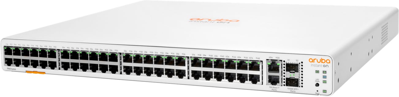 HPE IOn 1960 48G 2XT 2XF Switch Europe (52 Ports), Netzwerk Switch, Weiss