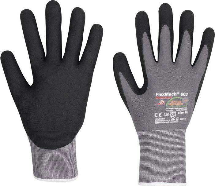 Honeywell, Schutzhandschuhe, Handschuhe FlexMech 663 Grösse 7 grau/schwarz EN 388 PSA-Kategorie II (7)