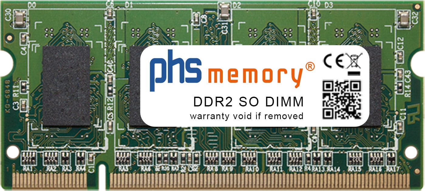 PHS-memory 512MB RAM Speicher für Dell Color Laser 3115cn DDR2 SO DIMM 667MHz (Dell Color Laser 3115cn, 1 x 512MB), RAM ...