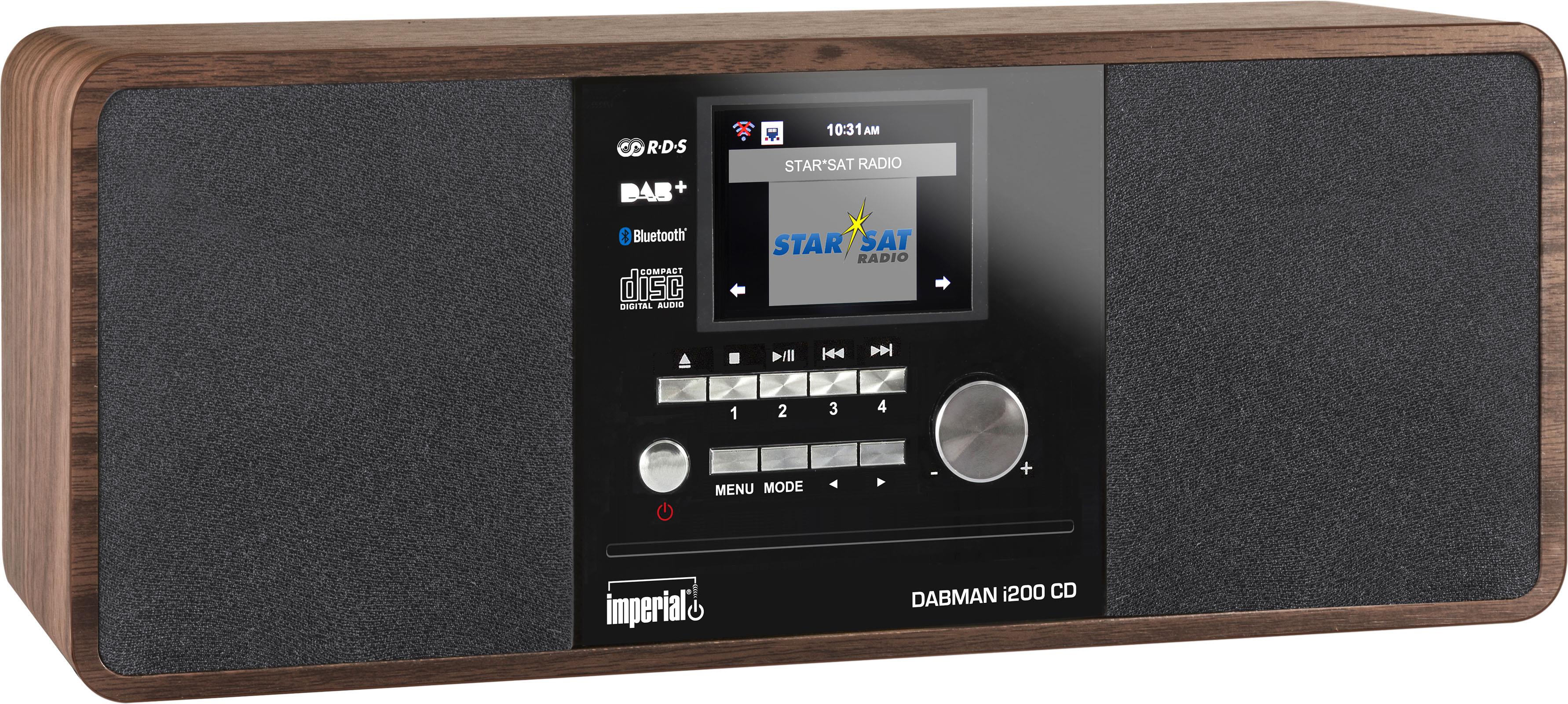 Imperial DABMAN i200 CD (Internetradio, DAB+, UKW, FM, Bluetooth, WLAN), Radio, Braun