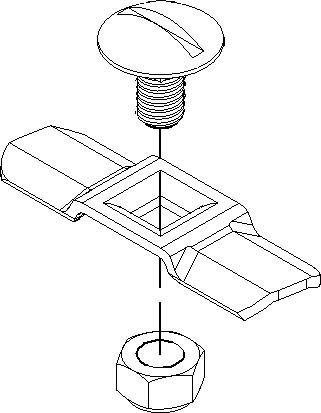 Niedax Drehriegel RDRS 2/50, Netzwerkkabel