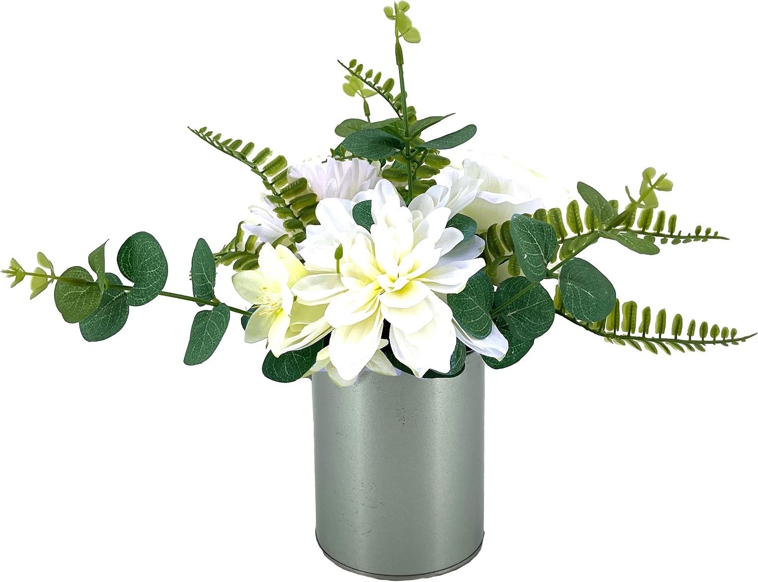 NTK-Collection, Kunstpflanzen, Kunstblume weisse Jasmin in Vase (28 cm)