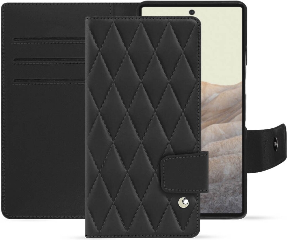 Noreve Lederschutzhülle Wallet (Pixel 7), Smartphone Hülle, Schwarz