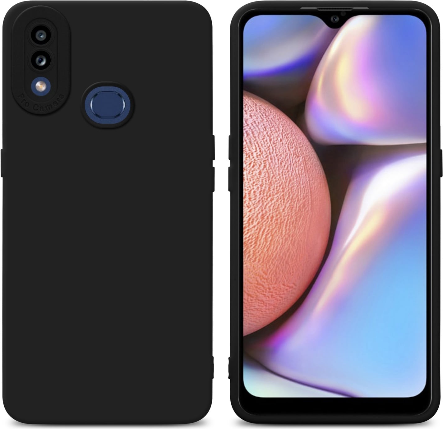 Cadorabo Hülle für Samsung Galaxy A10s / M01s im TPU Fluid LM162 Style (Galaxy A10s), Smartphone Hülle, Schwarz