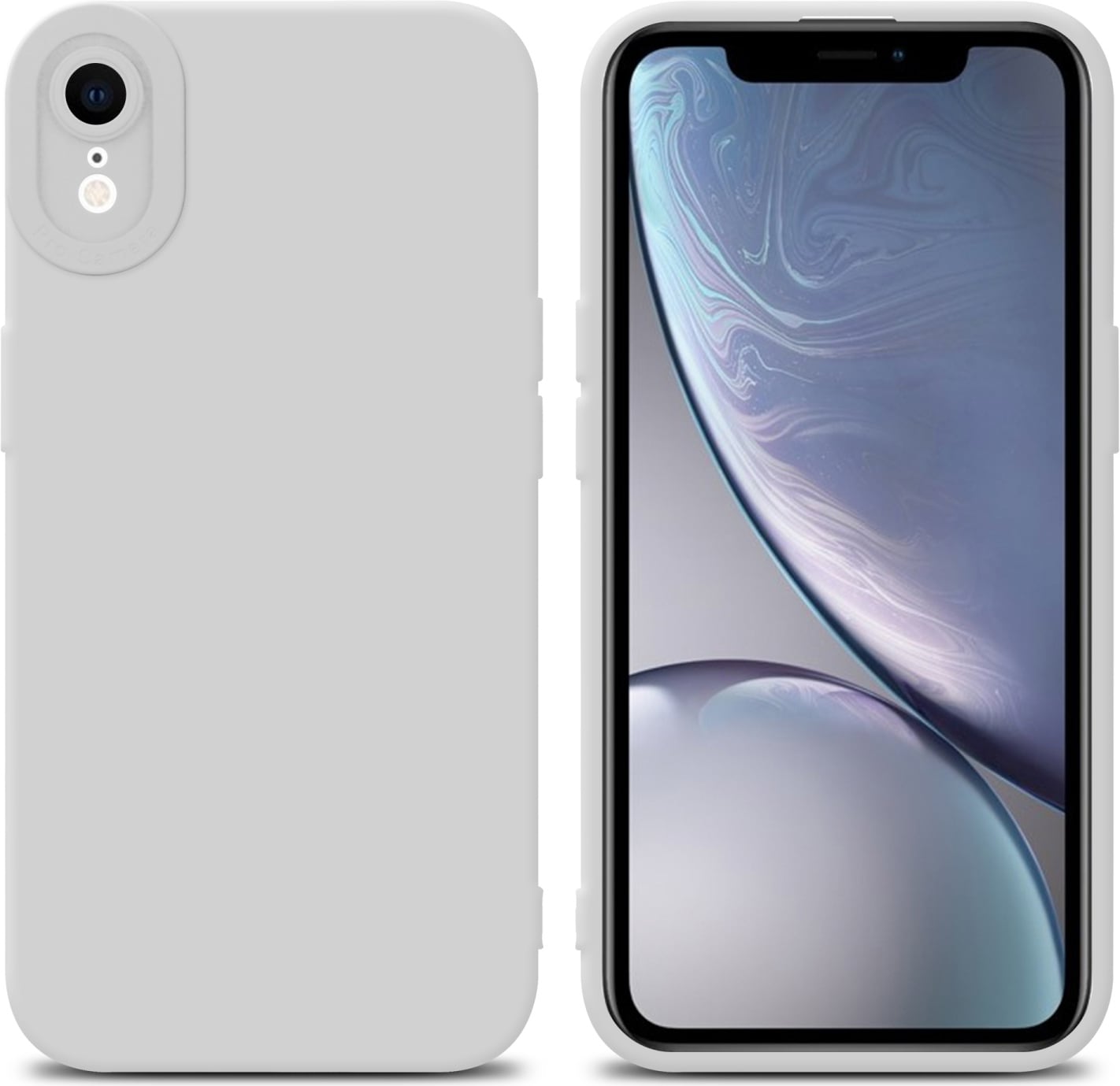 Cadorabo Hülle (iPhone XR), Smartphone Hülle, Weiss