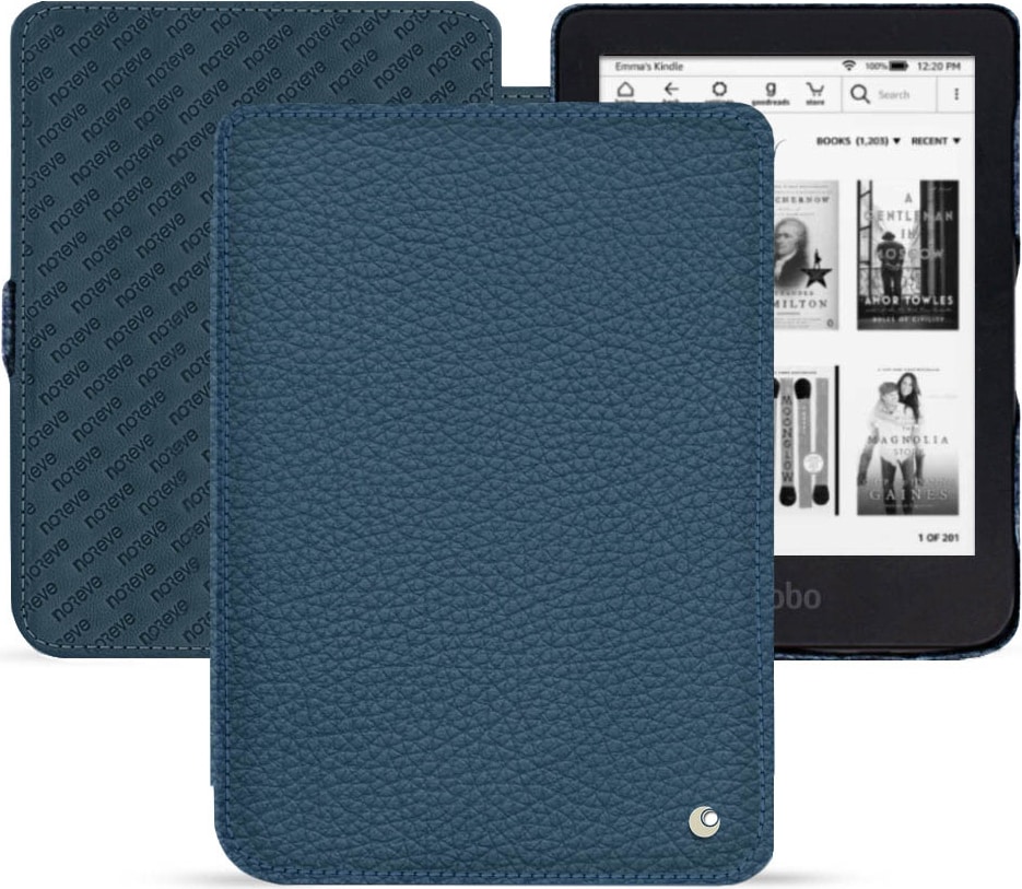 Noreve Lederschutzhülle horizontal (Kobo Clara 2e), Tablet Hülle, Blau