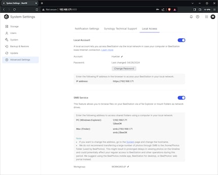 L'opzione più potente è il servizio SMB.