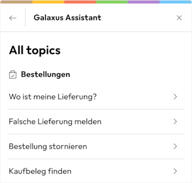 Help Assistant All Topics Page Mobile